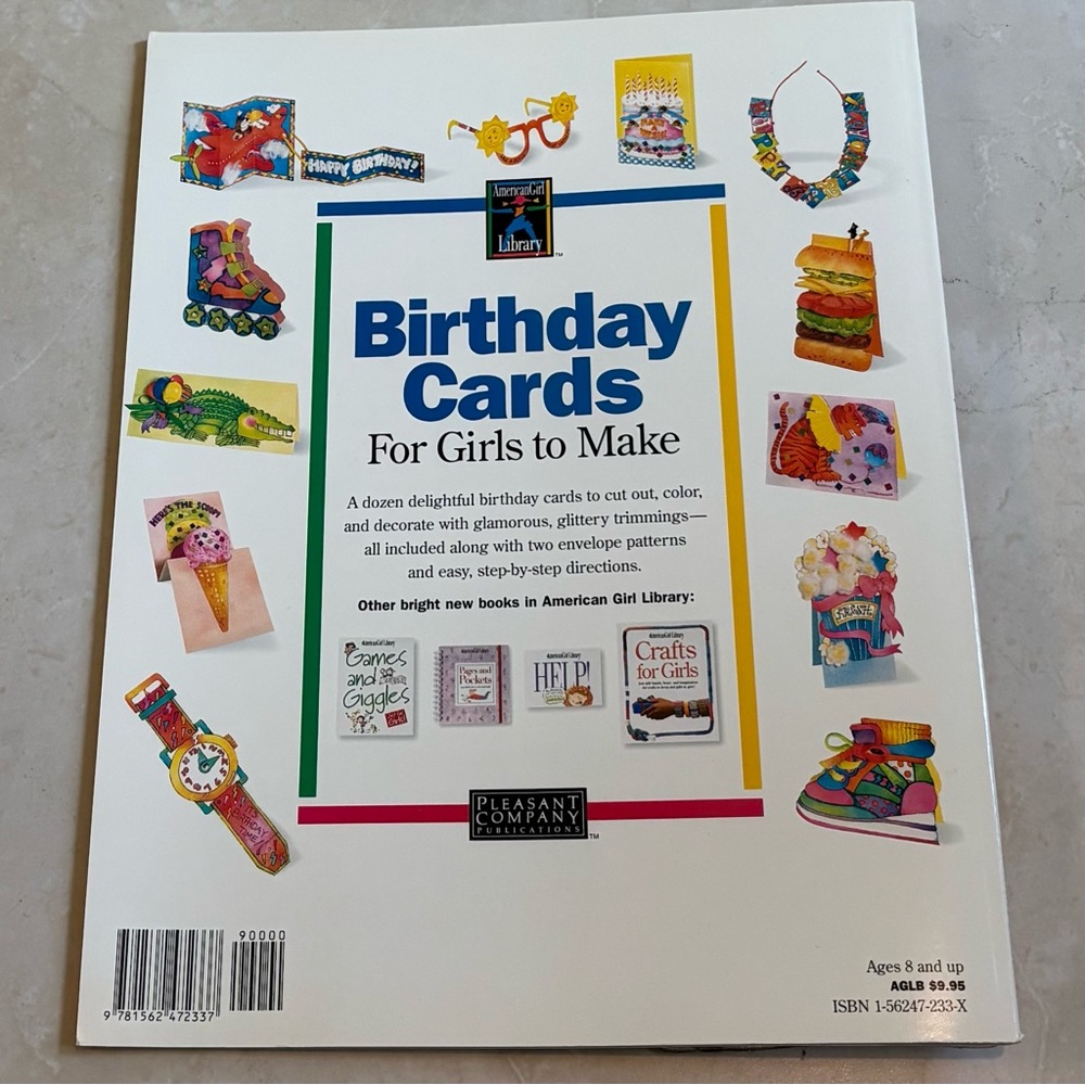 AMERICAN GIRL BIRTHDAY CARDS FOR GIRLS TO MAKE BOOK & DECORATING KIT VTG 1995 - Picture 3 of 6